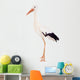 White Stork - Ciconia ciconia. Isolated on white. Wall Decal