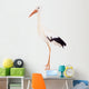 White Stork - Ciconia ciconia. Isolated on white. Wall Decal