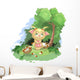 the kitty gathers mushrooms Wall Decal