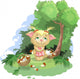 the kitty gathers mushrooms Wall Decal