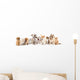 Group of Puppies Ñ„Ñ‚Ð² kitten of different breeds, cat and dog Wall Decal