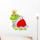 Frog King Cartoon Wall Decal