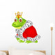 Frog king cartoon Wall Decal