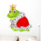 Frog king cartoon Wall Decal