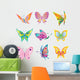 Beautiful Pastel Butterflies Wall Decal