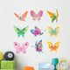 Beautiful Pastel Butterflies Wall Decal