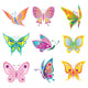 Beautiful Pastel Butterflies Wall Decal