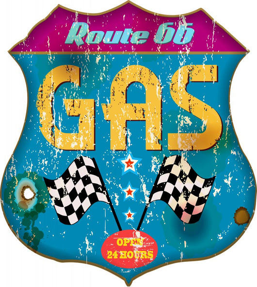 Vintage Gas Station Signvector