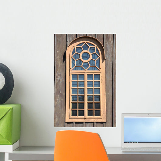 Arched Window Wooden Wall