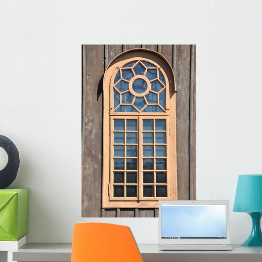 Arched Window Wooden Wall