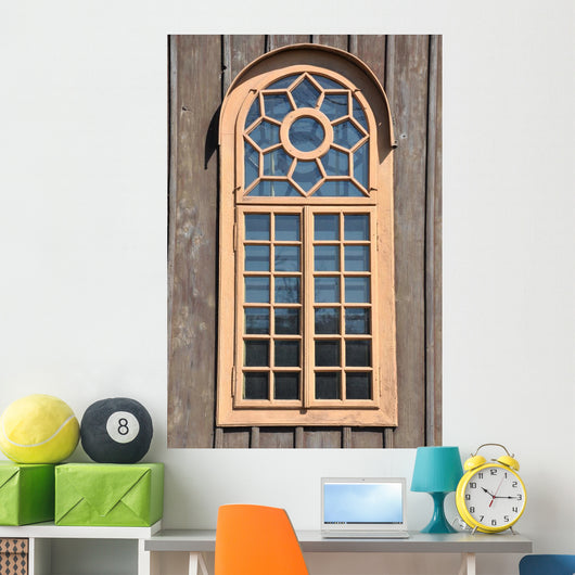 Arched Window Wooden Wall