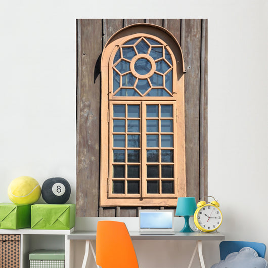 Arched Window Wooden Wall