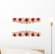 Pink Flower Border Wall Decal
