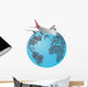 World Airplane Wall Decal