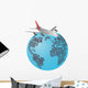World Airplane Wall Decal