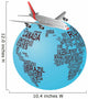 World Airplane Wall Decal