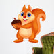 Squirrel With Nut Wall Decal