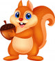 Squirrel With Nut Wall Decal