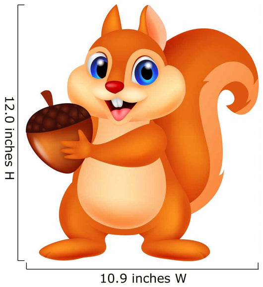 Squirrel With Nut Wall Decal