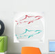 Vector Illustration of Shark Banner Wall Decal