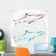 Vector Illustration of Shark Banner Wall Decal