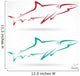 Vector Illustration of Shark Banner Wall Decal