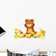 A Bear with a Honey at the Garden Wall Decal