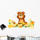 A Bear with a Honey at the Garden Wall Decal