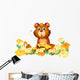 A Bear with a Honey at the Garden Wall Decal
