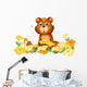 A Bear with a Honey at the Garden Wall Decal
