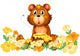 A Bear with a Honey at the Garden Wall Decal
