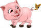 pig and butterfly Wall Decal