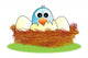 Hatched Egg in the Nest Wall Decal