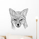 Fox animal sketch symbol Wall Decal