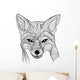 Fox animal sketch symbol Wall Decal