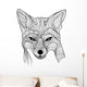 Fox animal sketch symbol Wall Decal