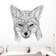 Fox animal sketch symbol Wall Decal