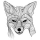 Fox animal sketch symbol Wall Decal