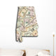 Map Alabama Wall Mural
