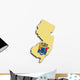 Map New Jersey Wall Mural