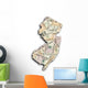 Map New Jersey Wall Mural
