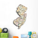 Map New Jersey Wall Mural