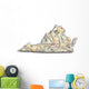 Map Virginia Wall Mural