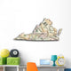 Map Virginia Wall Mural