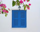 Vintage Blue Windows Wall