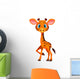 Cute Baby Giraffe Cartoon Wall Decal