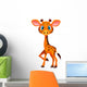 Cute Baby Giraffe Cartoon Wall Decal