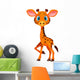 Cute Baby Giraffe Cartoon Wall Decal