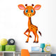 Cute Baby Giraffe Cartoon Wall Decal