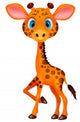 Cute Baby Giraffe Cartoon Wall Decal